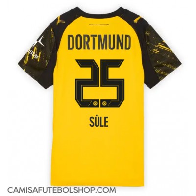 Camisa de time de futebol Borussia Dortmund Niklas Sule #25 Replicas 1º Equipamento Feminina 2025-26 Manga Curta Camisa de time de futebol Borussia Dortmund Niklas Sule #25 Replicas 1º Equipamento Feminina 2025-26 Manga Curta
